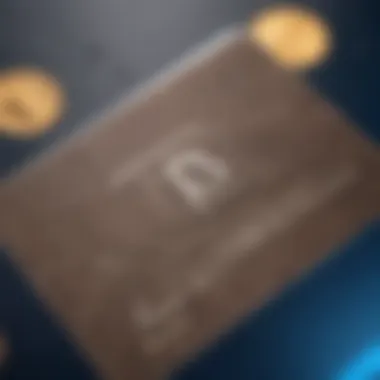 A close-up of a Coinbase gift card featuring digital currency symbols