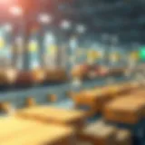 An illustration of a blockchain network linked to various supply chain nodes