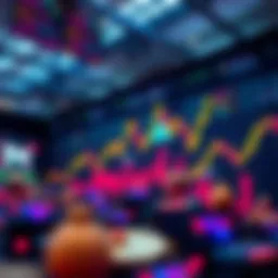 Conceptual illustration of cryptocurrency market dynamics