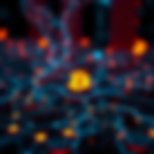 Visual representation of blockchain technology