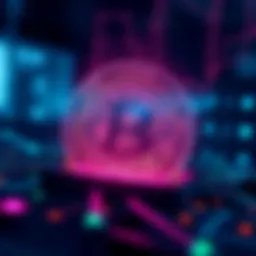 Visual representation of blockchain technology