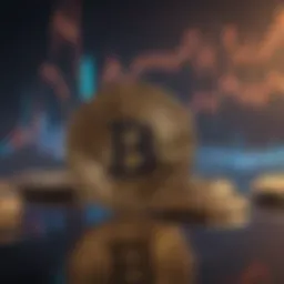 Visual representation of cryptocurrency market volatility