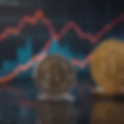 Graph depicting fluctuation in exchange rates over time