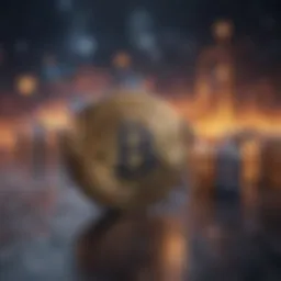 Visual representation of blockchain technology in crowdfunding