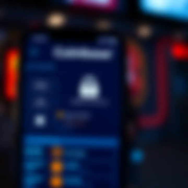 Security features displayed on the Coinbase app