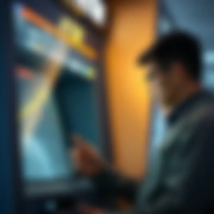 A person analyzing data on the operational aspects of crypto ATMs