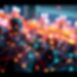 Abstract representation of cryptocurrency networks