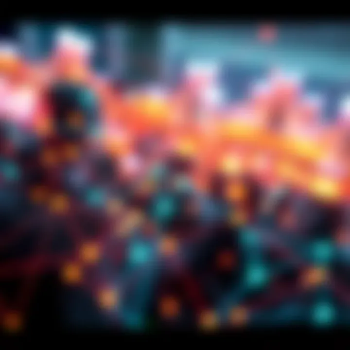 Abstract representation of cryptocurrency networks