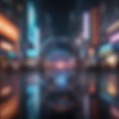 Augmented Reality in the Metaverse An abstract concept of augmented reality enhancing metaverse experiences.