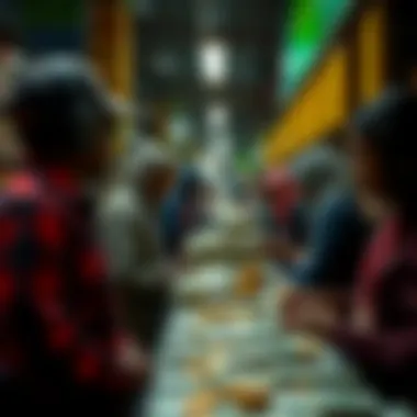 Symbolic depiction of market participants in currency exchange