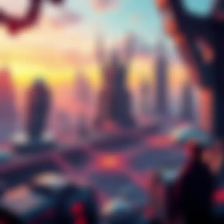 A conceptual artwork depicting future developments and innovations in the Ertha Metaverse.