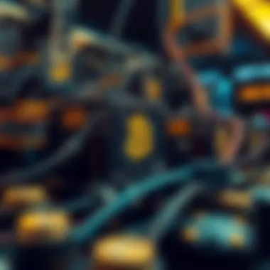 Illustration depicting profitability challenges in cryptocurrency mining