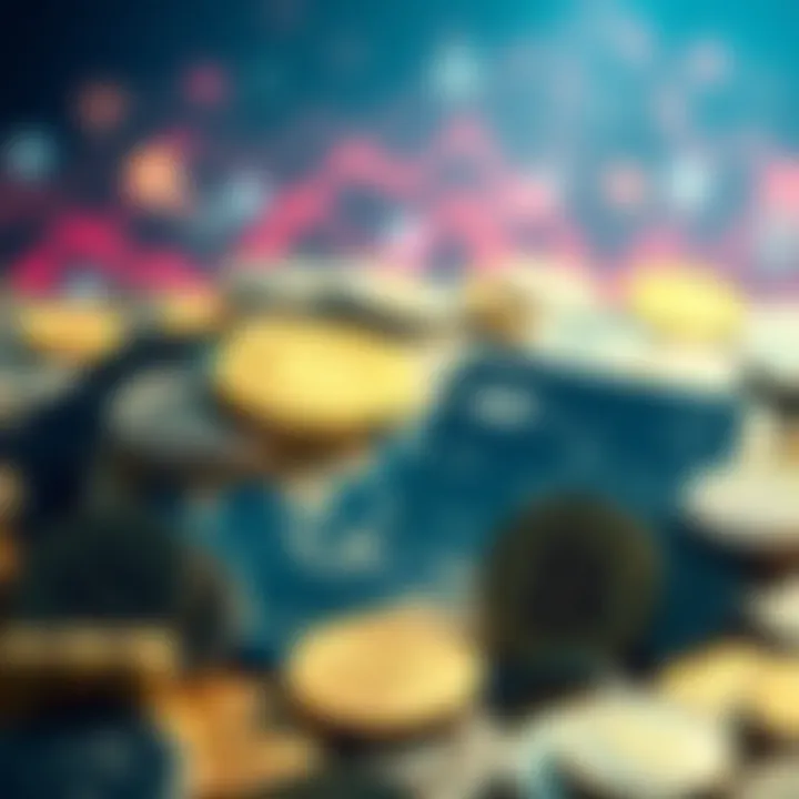 Diversity of Cryptocurrencies Illustration of diverse cryptocurrency types