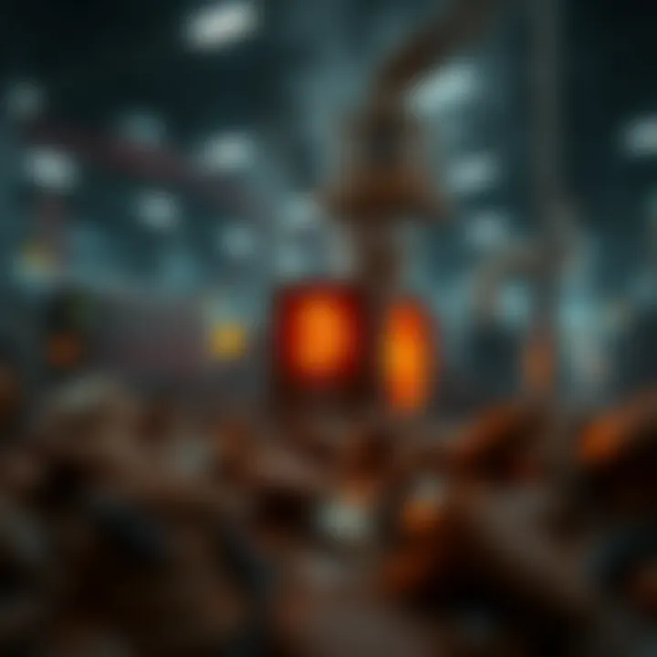 Visual representation of environmental impacts of cryptocurrency mining