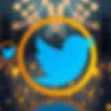 Illustration showcasing Binance's logo integrated with Twitter's bird symbol.