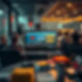 Illustration depicting educational video content on cryptocurrency.