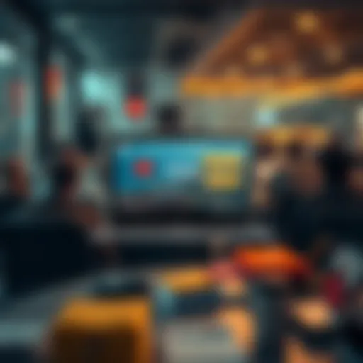 Illustration depicting educational video content on cryptocurrency.