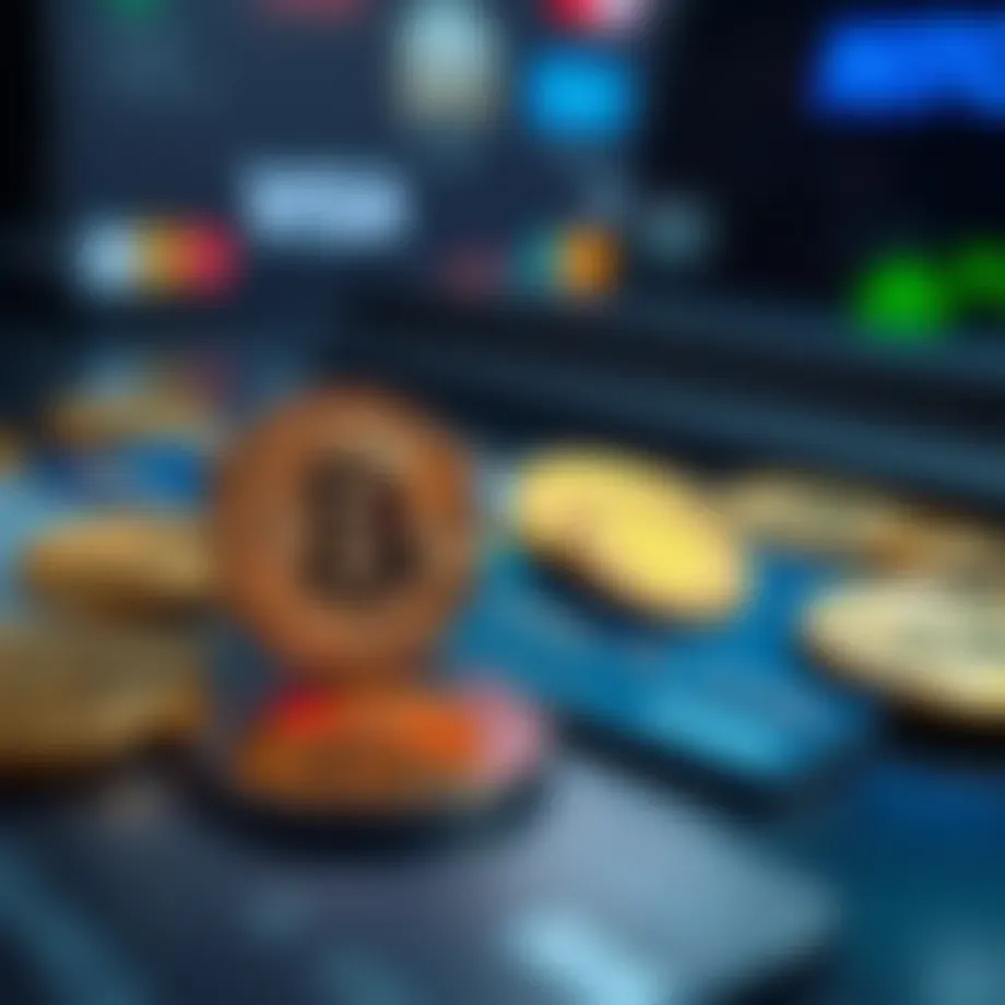 Visual representation of credit card transactions in cryptocurrency