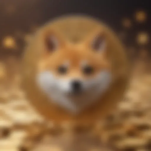 Artistic representation of Shib cryptocurrency logo