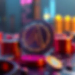 An illustration depicting AMP cryptocurrency's significance on Coinbase