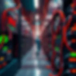 A visual representation of cryptocurrency mining operations