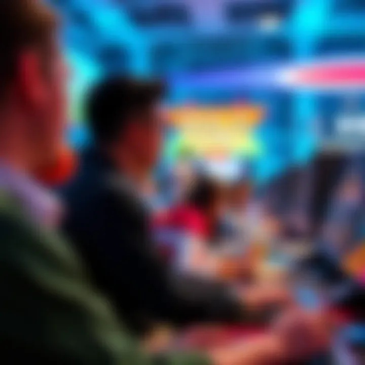 Artistic depiction of community interaction within Gala Games