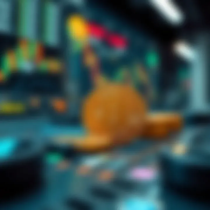 Conceptual illustration of margin trading in cryptocurrency futures