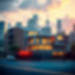 Visual representation of blockchain technology in real estate